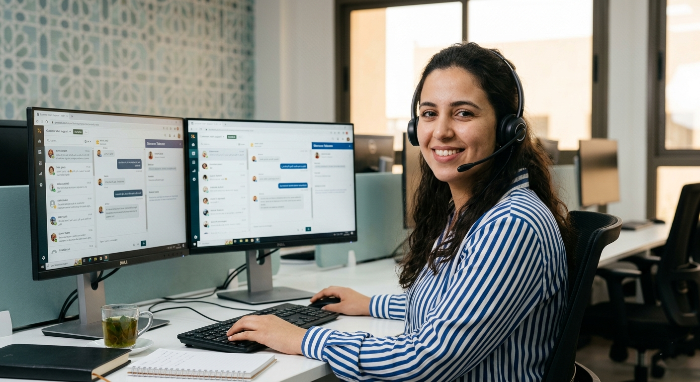 Support client IPTV Maroc 24/7